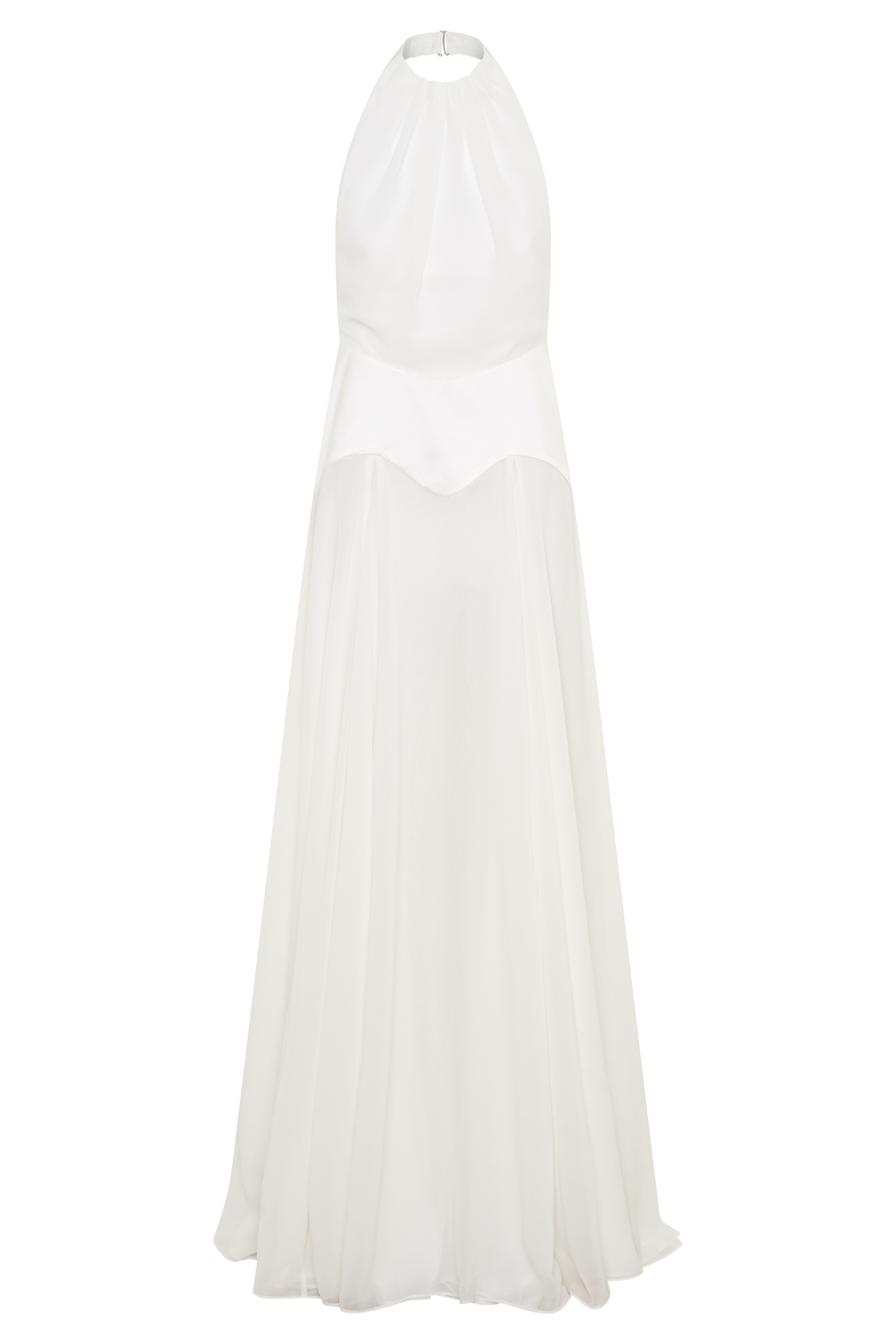 Susan Chiffon Halter Maxi Dress in Ivory – Chic&Drifts