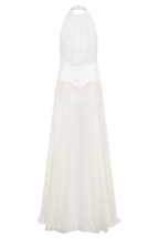 Susan Chiffon Halter Maxi Dress in Ivory – Chic&Drifts