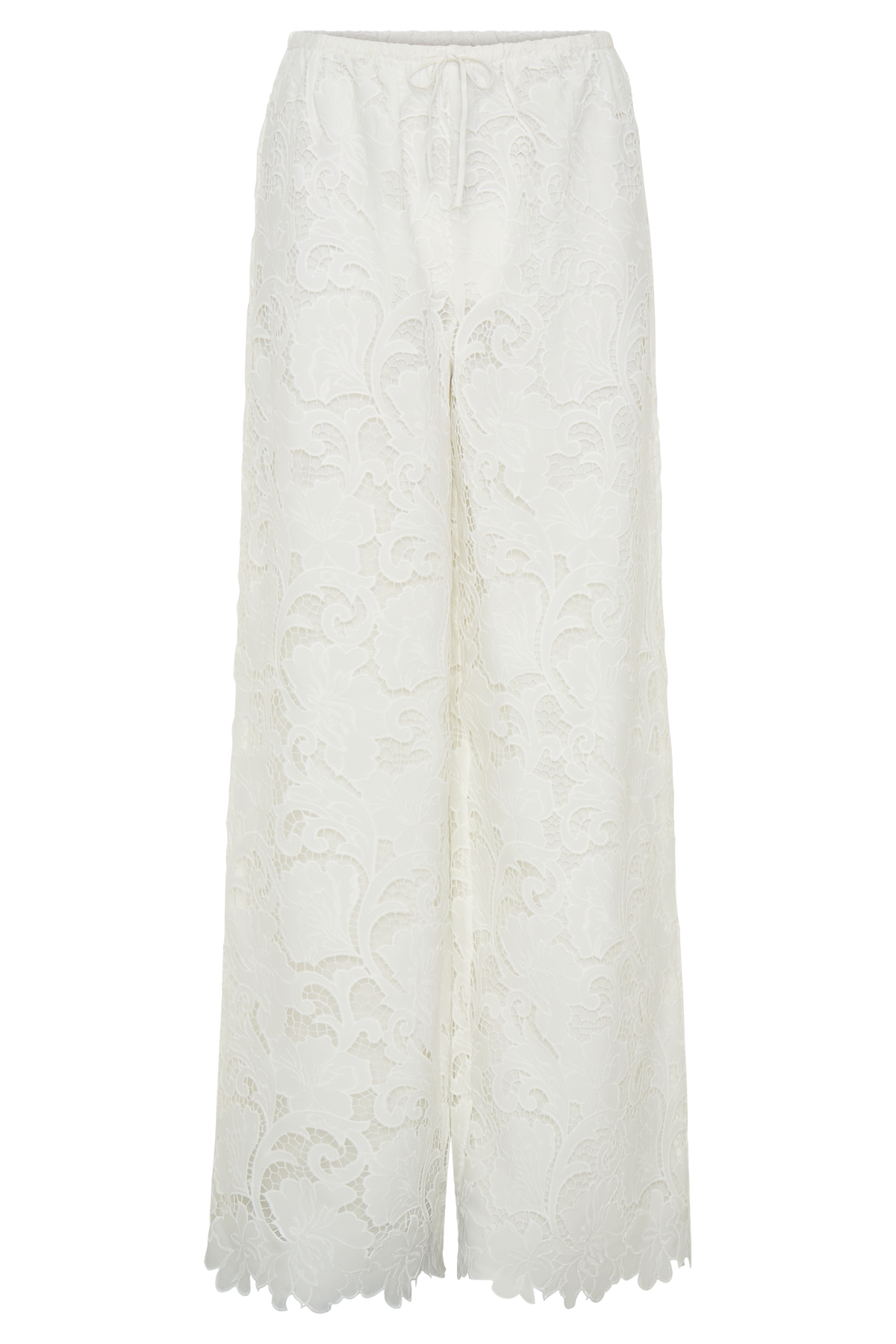 Tessa Broderie Straight Leg Trousers in White – Chic&Drifts