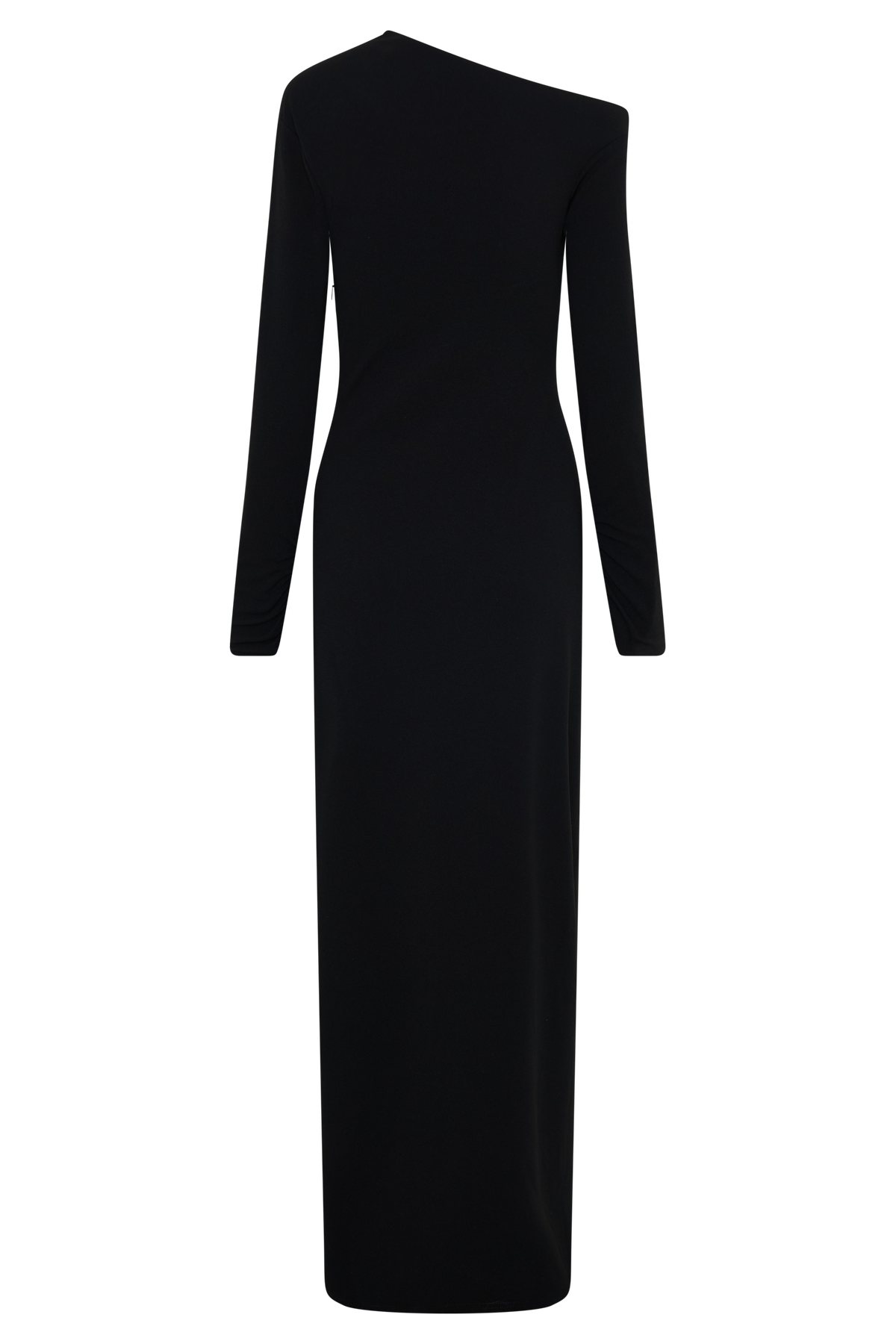 Thalyn Crepe Maxi Dress With Split in Black – Chic&Drifts