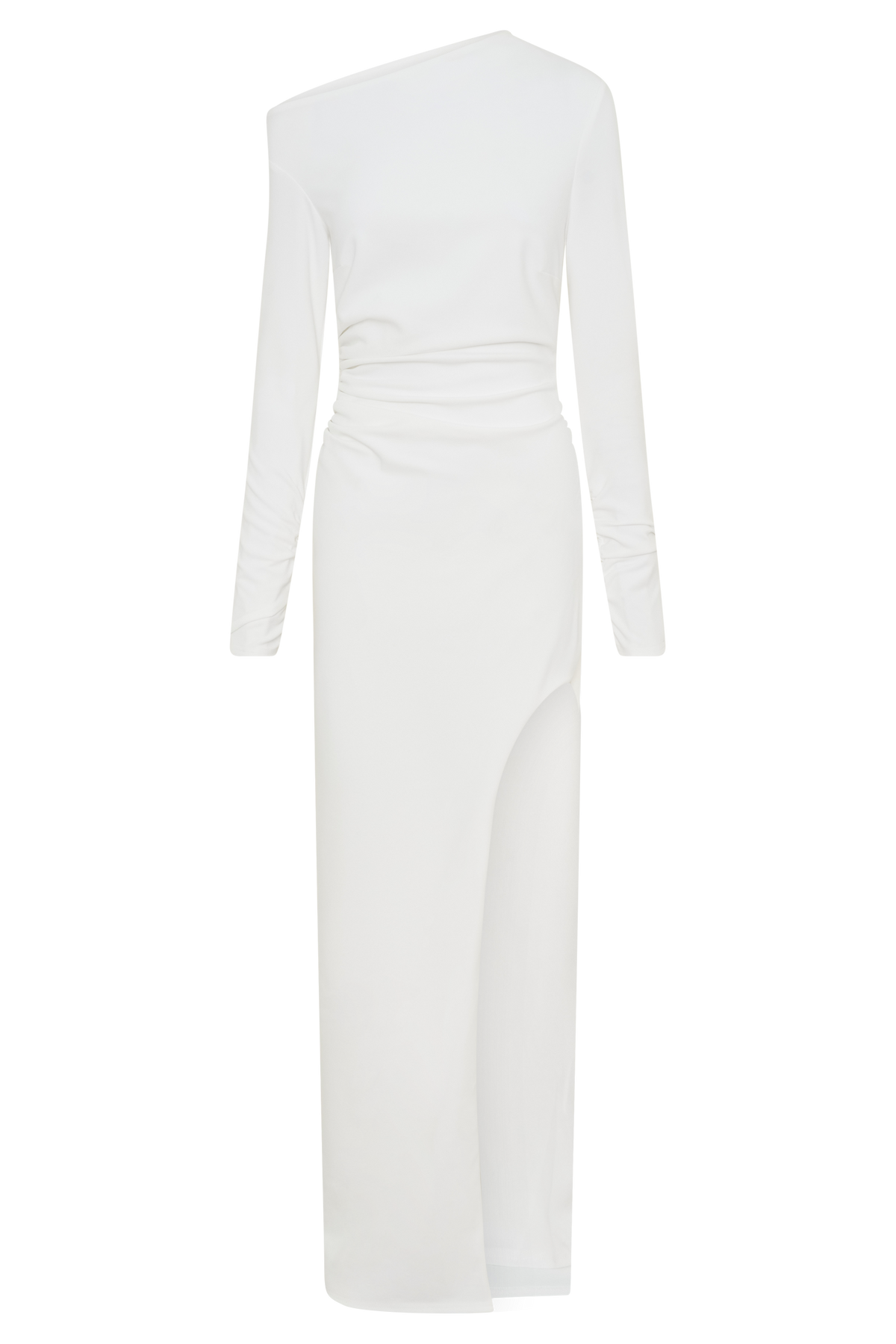 Thalyn Crepe Maxi Dress With Split in Black – Chic&Drifts