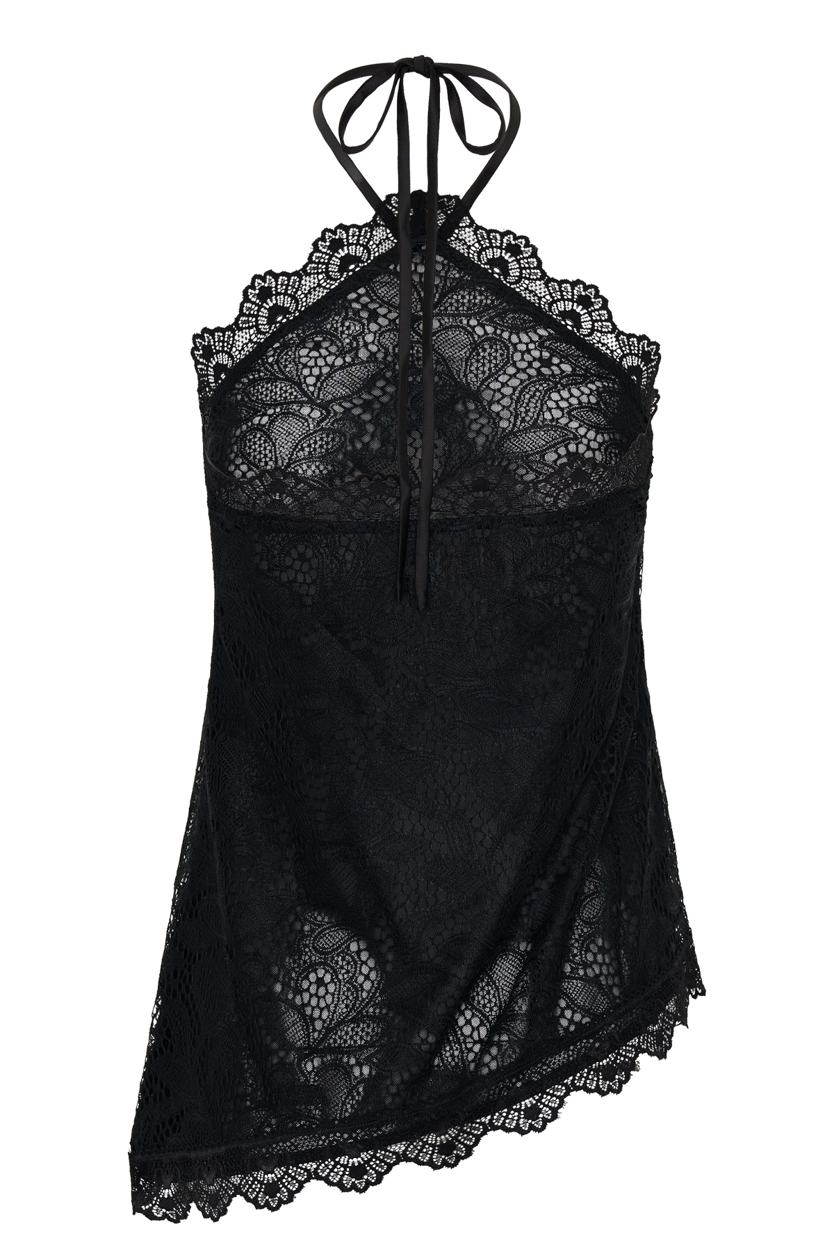 Theodosia Asymmetric Lace Halter Top in Black – Chic&Drifts