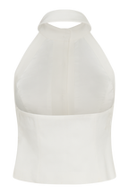 Tiara Halter Neck Suiting Top in White – Chic&Drifts