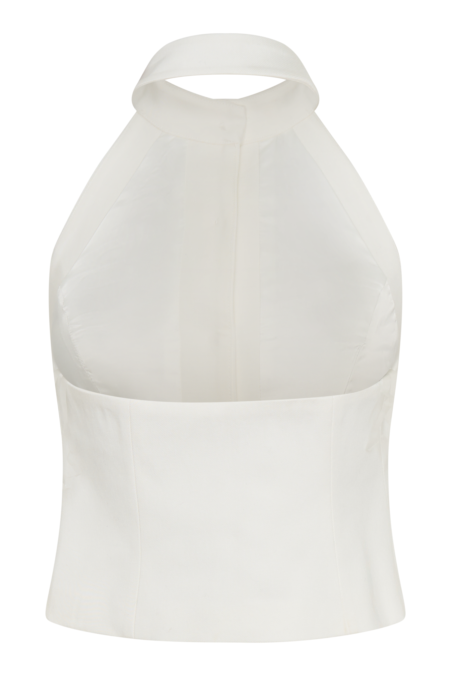 Tiara Halter Neck Suiting Top in White – Chic&Drifts