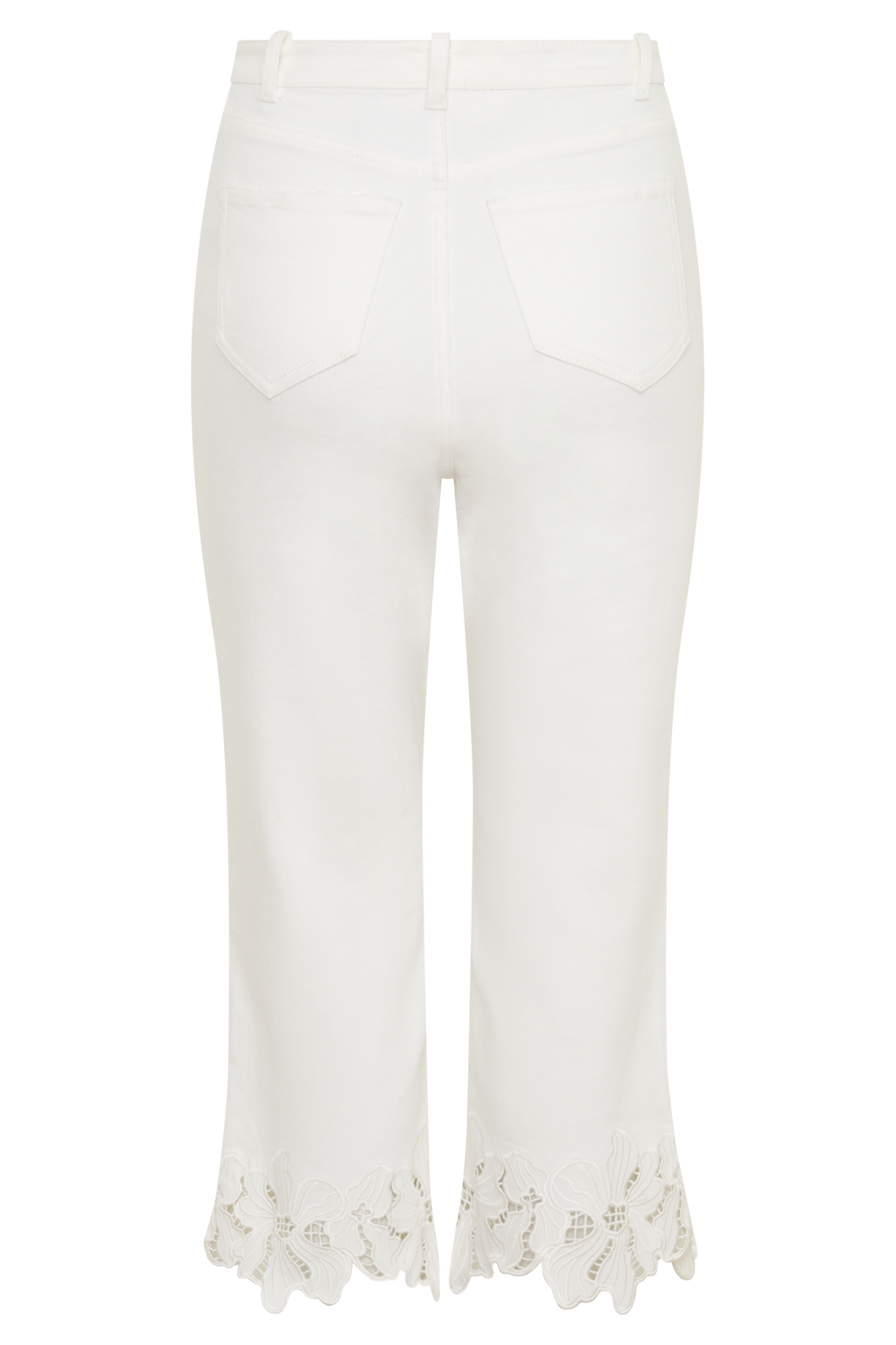 Tillie Flower Embroidery Denim Capris in White – Chic&Drifts