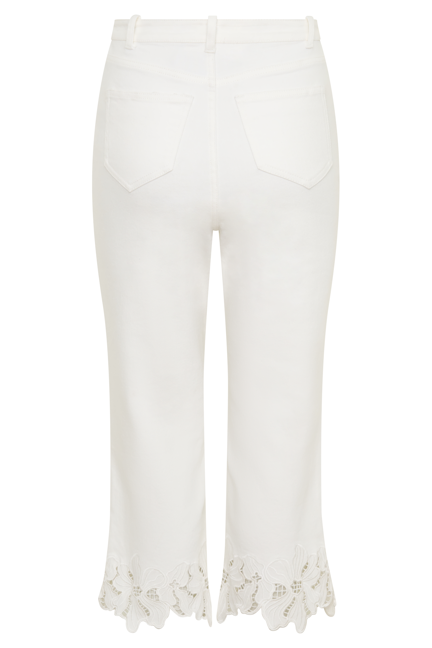 Tillie Flower Embroidery Denim Capris in White – Chic&Drifts
