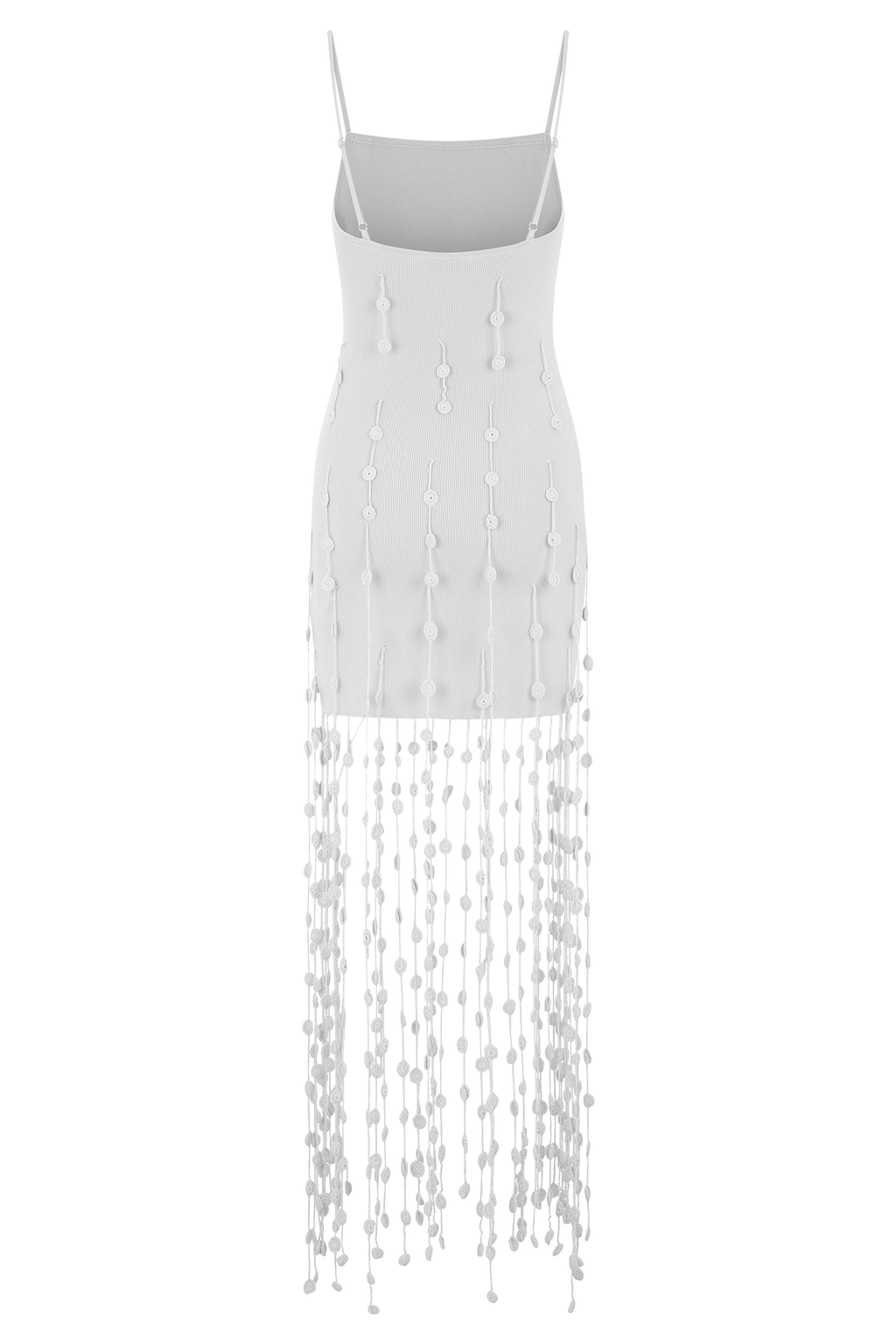 Tove Hand Knit Flower Mini Dress in White – Chic&Drifts