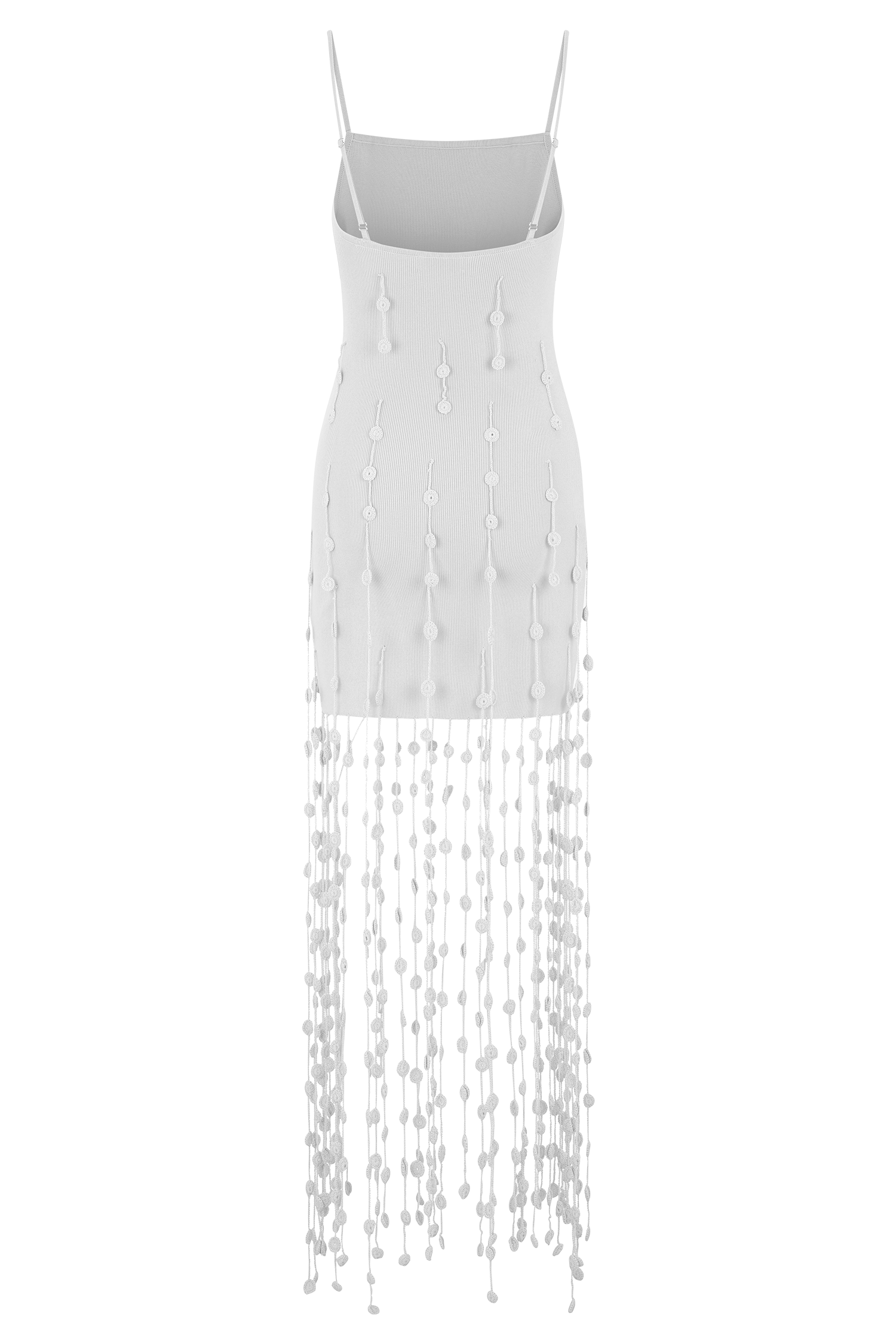Tove Hand Knit Flower Mini Dress in White – Chic&Drifts