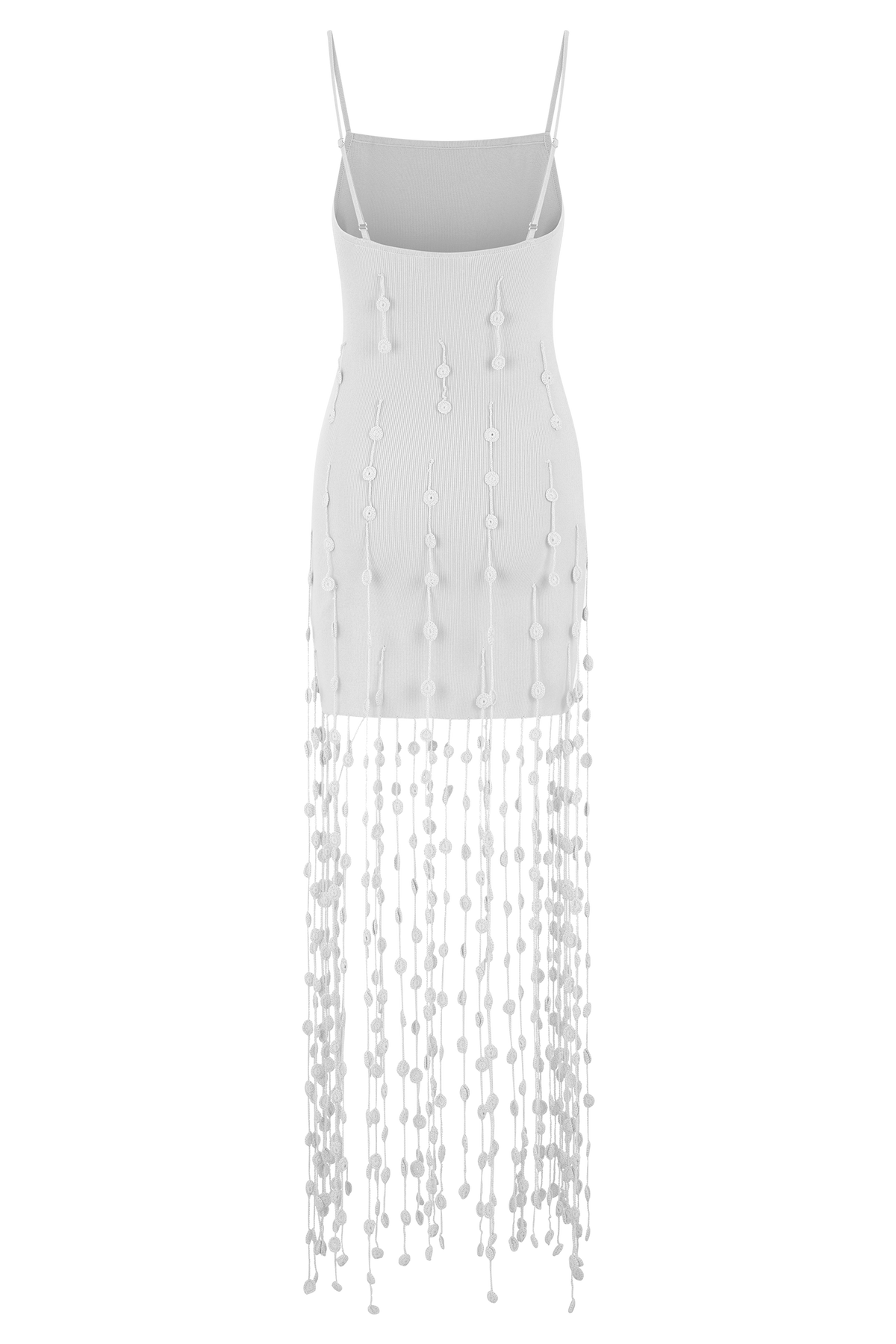 Tove Hand Knit Flower Mini Dress in White – Chic&Drifts