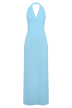 Valentina Chiffon Halter Maxi Dress in Pale Blue – Chic&Drifts