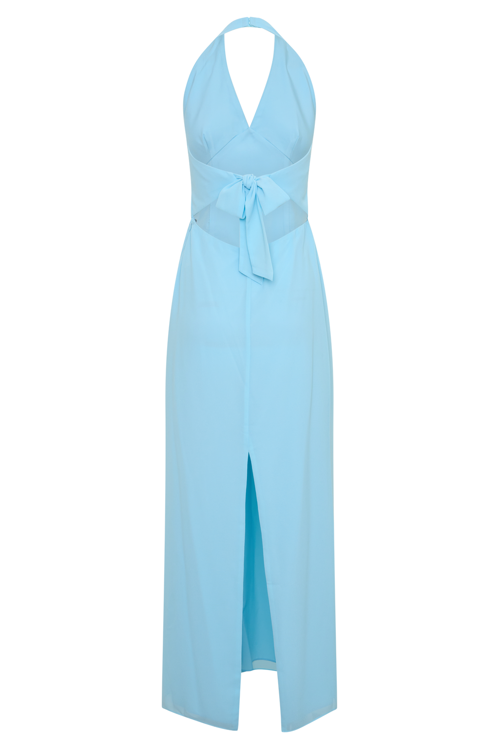 Valentina Chiffon Halter Maxi Dress in Pale Blue – Chic&Drifts