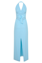 Valentina Chiffon Halter Maxi Dress in Pale Blue – Chic&Drifts
