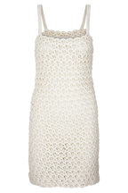 Vanessa Hand Crochet Pearl Mini Dress in Ivory – Chic&Drifts