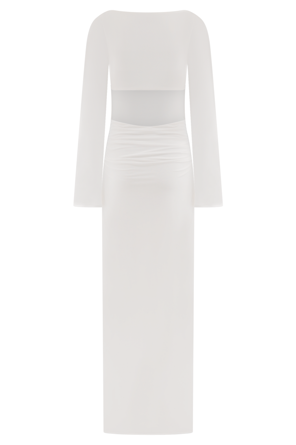Vienna Slinky Cut Out Maxi Dress in White – Chic&Drifts