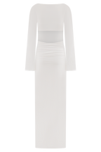 Vienna Slinky Cut Out Maxi Dress in White – Chic&Drifts