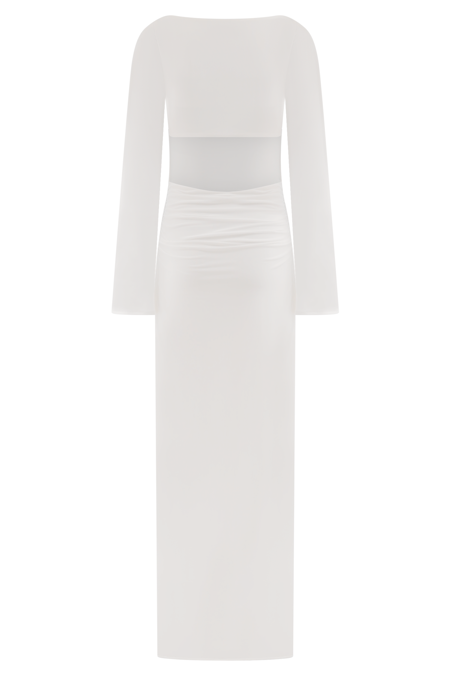 Vienna Slinky Cut Out Maxi Dress in White – Chic&Drifts