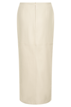 Winslet Faux Leather Maxi Skirt in Bone – Chic&Drifts
