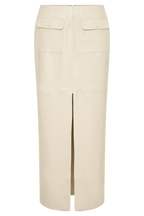 Winslet Faux Leather Maxi Skirt in Bone – Chic&Drifts