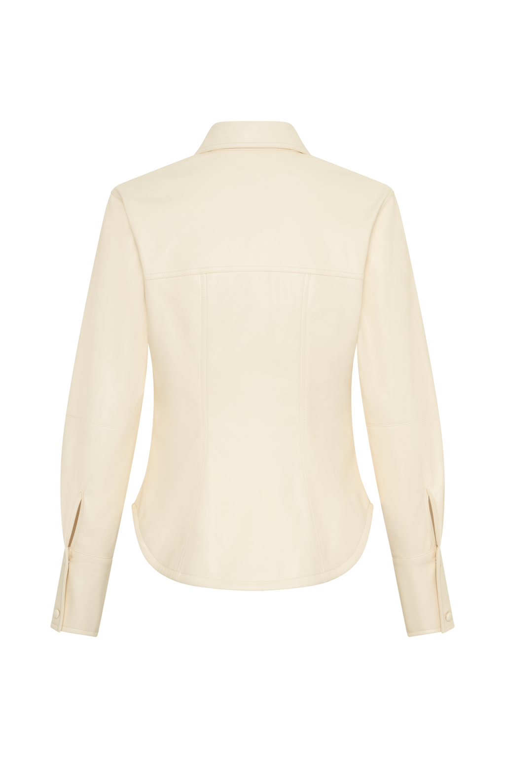 Winslet Faux Leather Shirt in Bone – Chic&Drifts