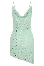 Zahra Diamante Cowl Mini Dress in Chocolate – Chic&Drifts