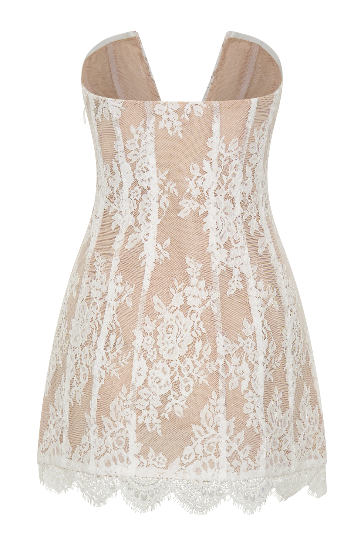 Zoey Lace Corset Mini Dress in Ivory – Chic&Drifts