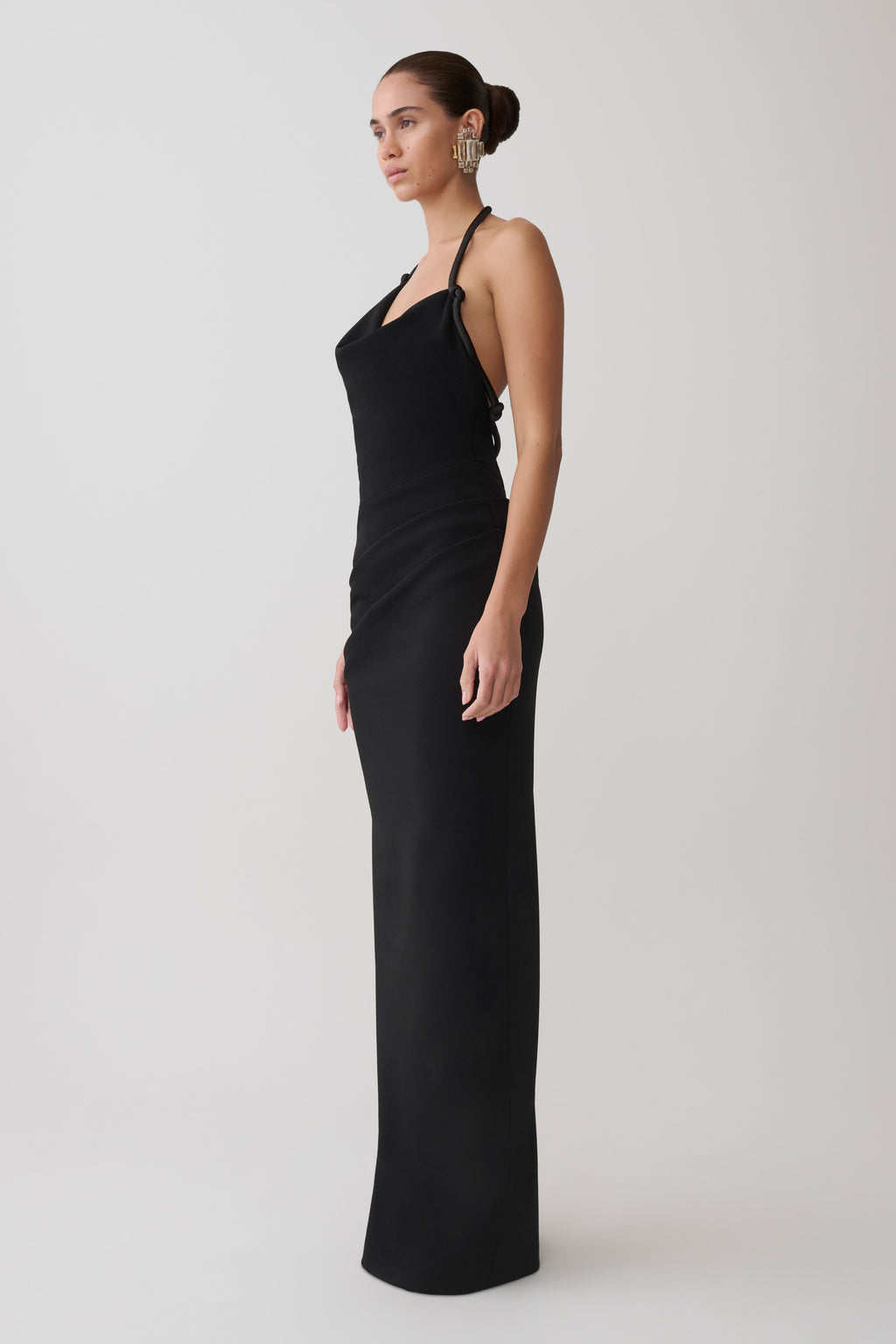 Gracie Halter Maxi Dress in Black – Chic&Drifts