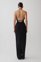 Gracie Halter Maxi Dress in Black – Chic&Drifts