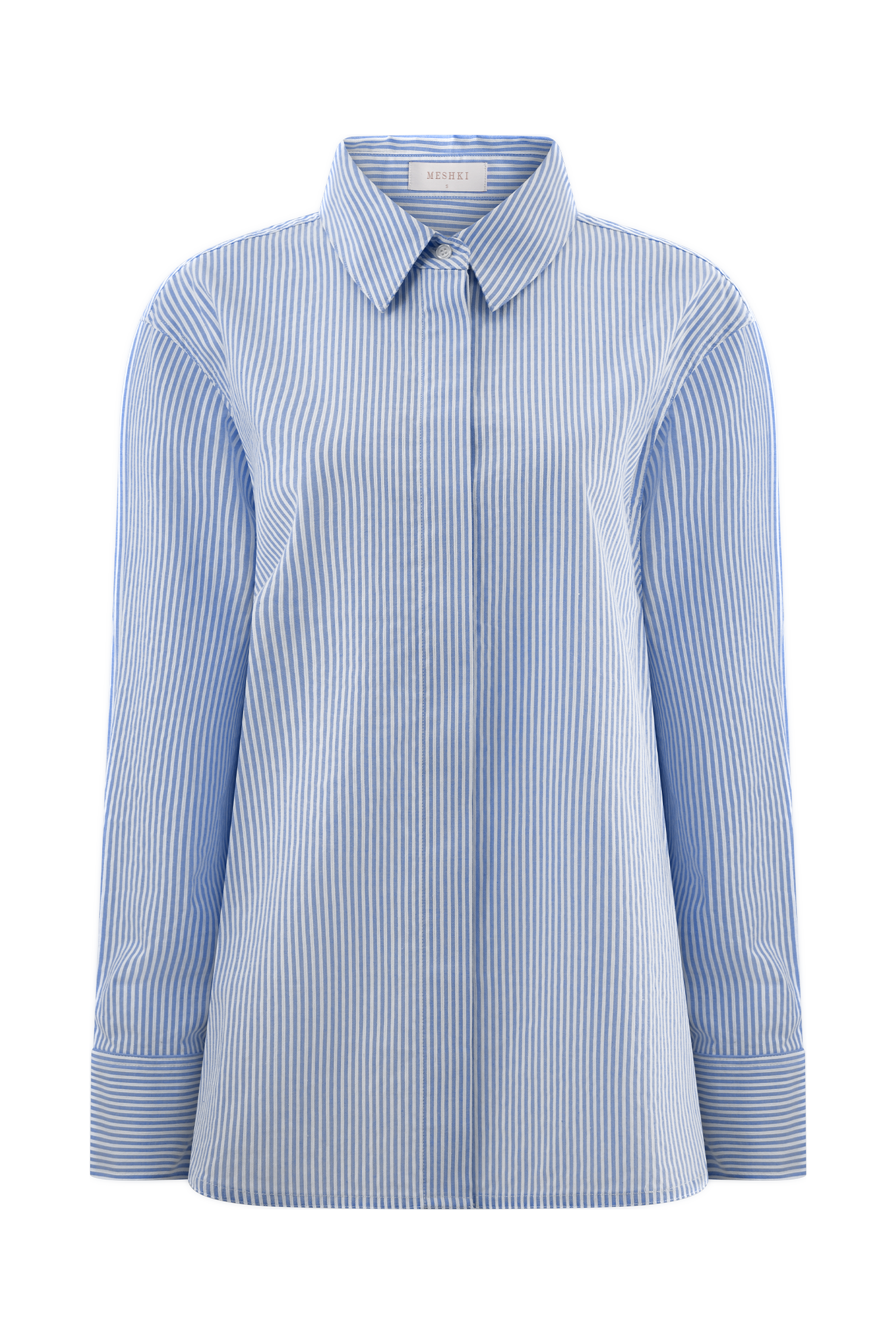 Hansen Oversized Shirt in Blue Pinstripe – Chic&Drifts