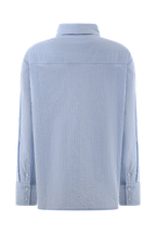 Hansen Oversized Shirt in Blue Pinstripe – Chic&Drifts
