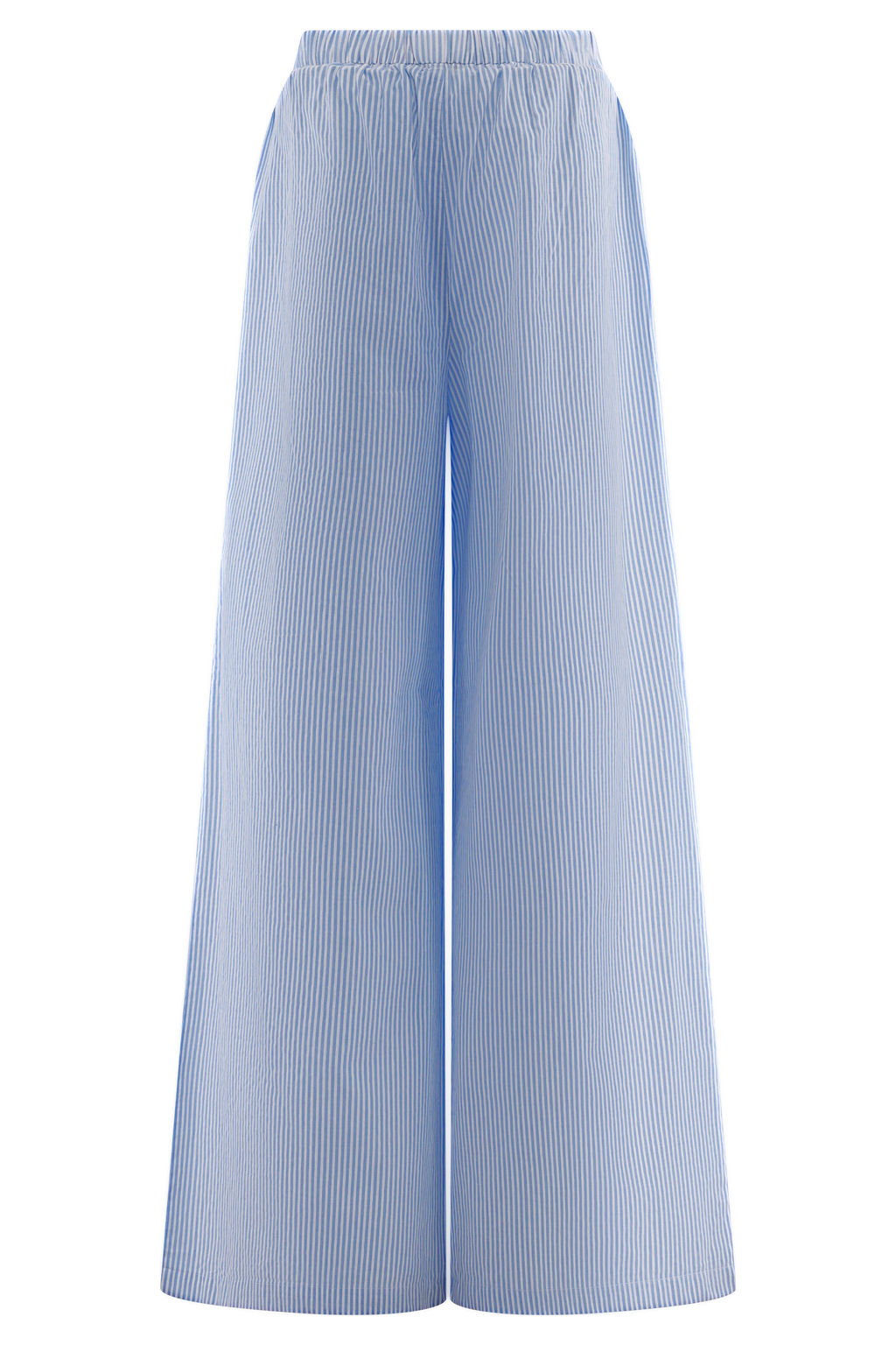 Hansen Wide Leg Pants in Blue Pinstripe – Chic&Drifts