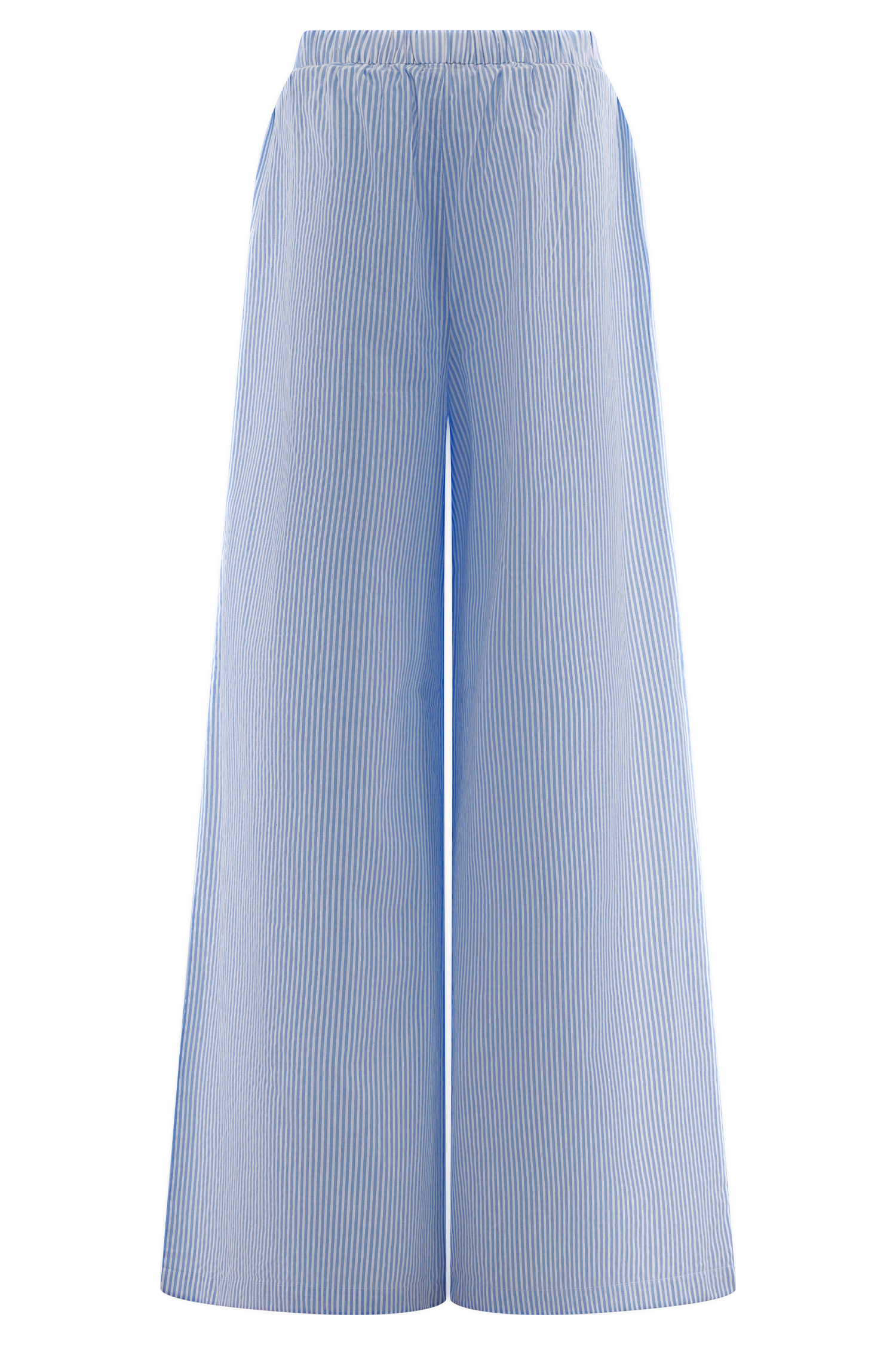 Hansen Wide Leg Pants in Blue Pinstripe – Chic&Drifts