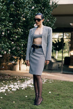 Amelie Tweed Midi Skirt in Houndstooth – Chic&Drifts