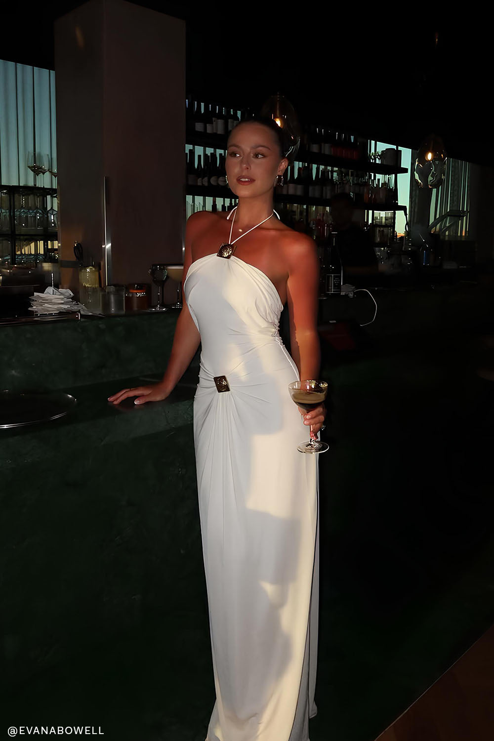 Quincy Halter Maxi Dress With Hardware in Black – Chic&Drifts