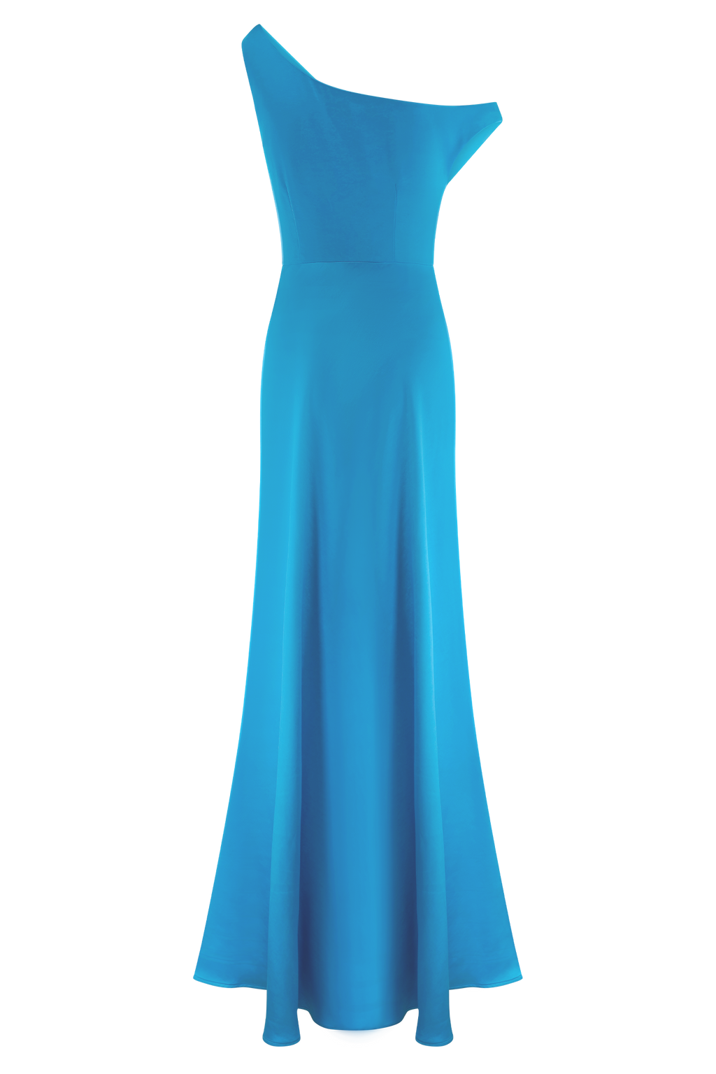 Jacinta One Shoulder Maxi Dress in Cyan Blue – Chic&Drifts