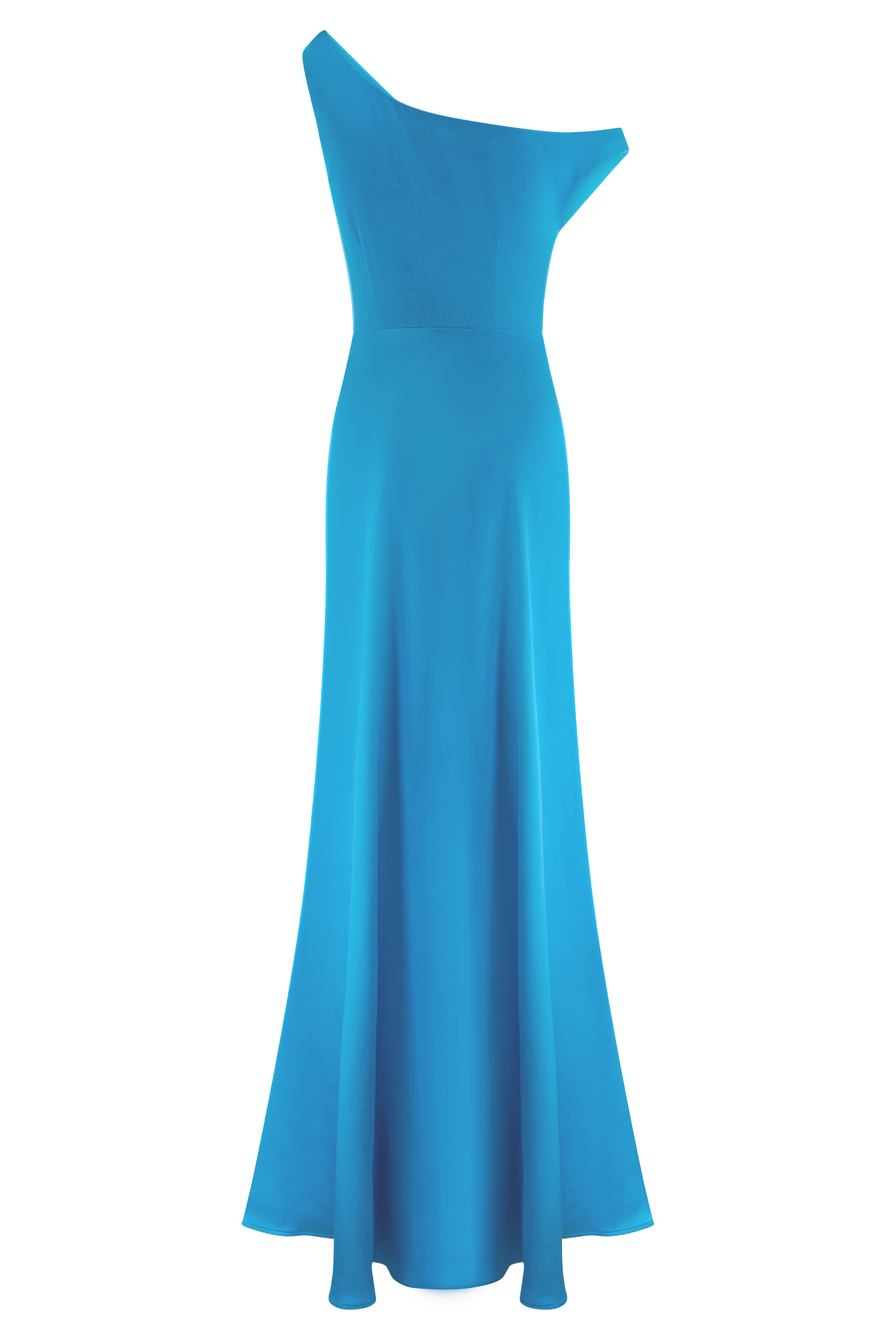 Jacinta One Shoulder Maxi Dress in Cyan Blue – Chic&Drifts
