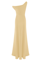 Jacinta One Shoulder Maxi Dress in Pastel Lemon – Chic&Drifts