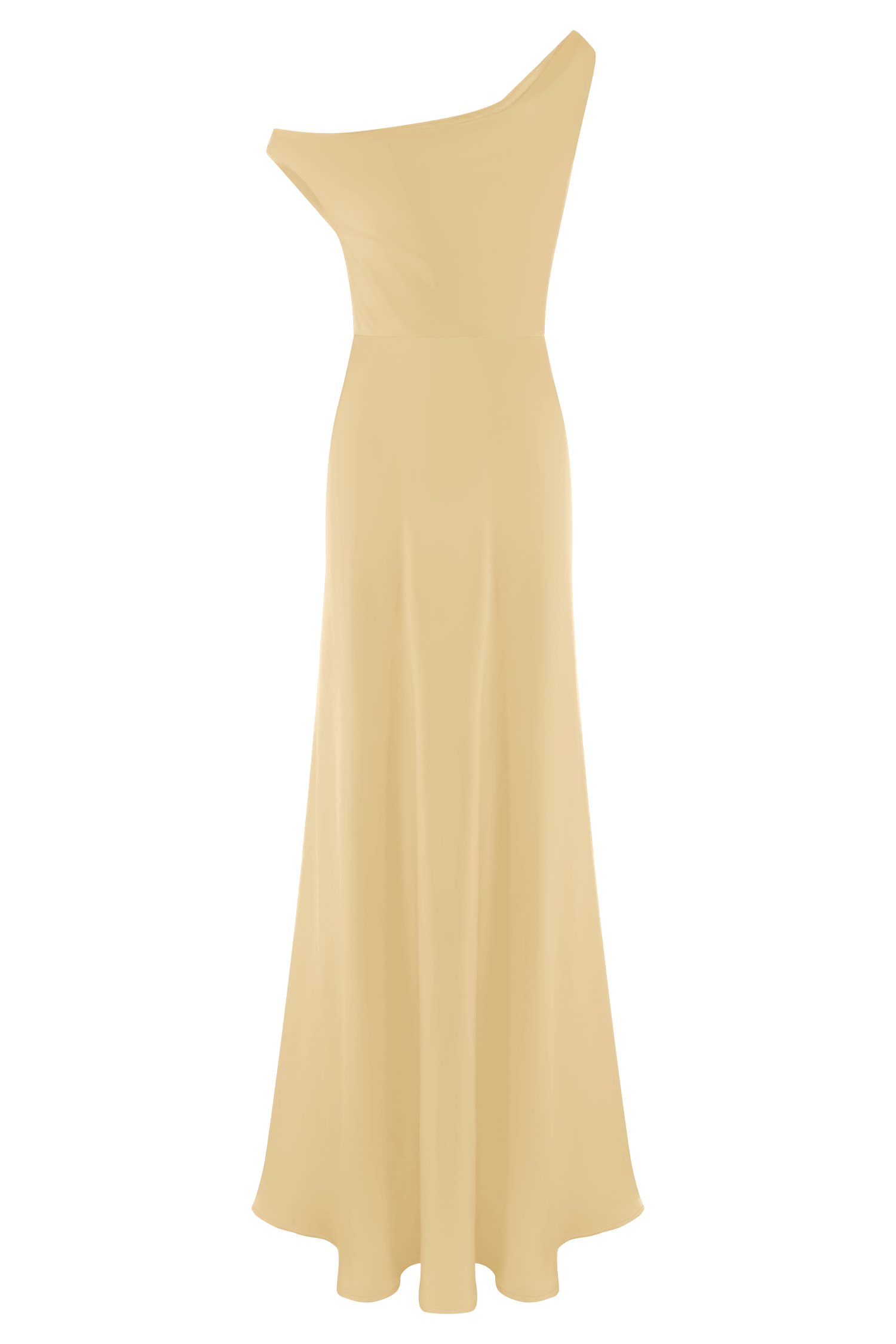 Jacinta One Shoulder Maxi Dress in Pastel Lemon – Chic&Drifts