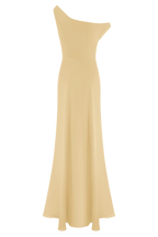 Jacinta One Shoulder Maxi Dress in Pastel Lemon – Chic&Drifts