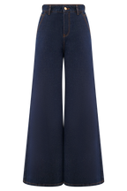 Jen Wide Leg Flare Jeans in Indigo Blue – Chic&Drifts