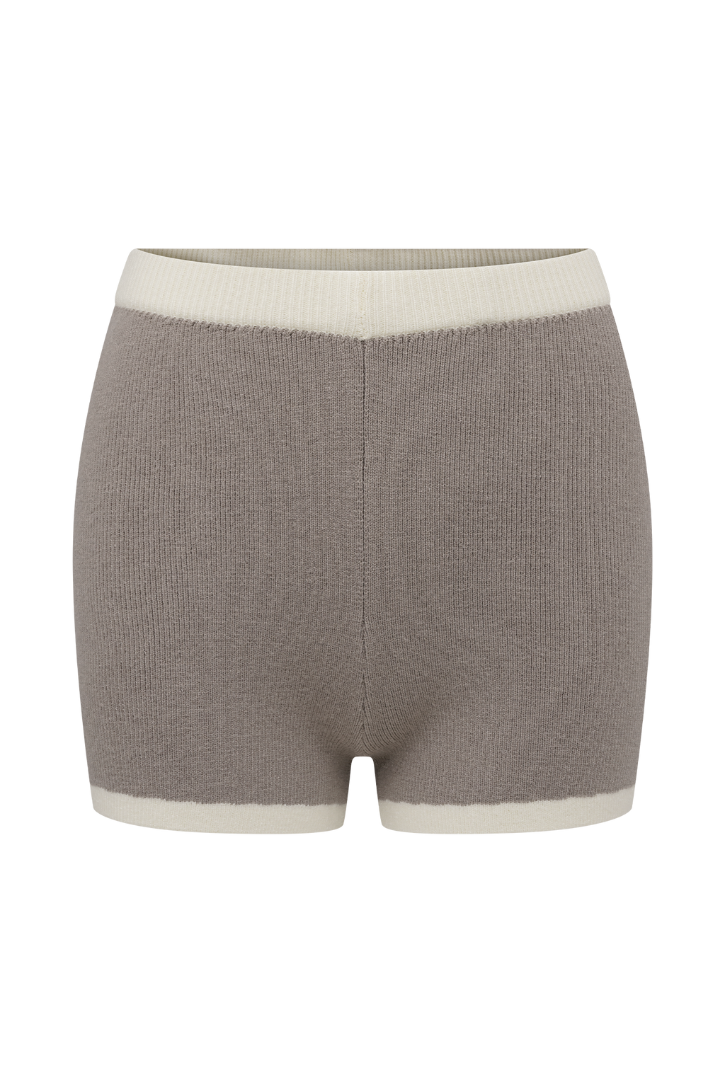 Julianne Contrast Knit Shorts in Pebble/Ivory – Chic&Drifts