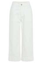 Kaitlyn Cropped Wide Leg Jeans in White – Chic&Drifts