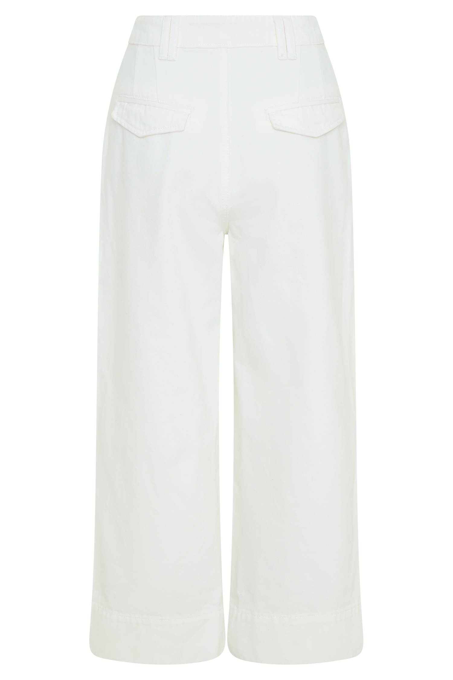 Kaitlyn Cropped Wide Leg Jeans in White – Chic&Drifts