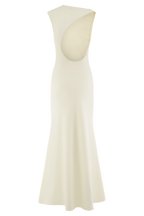 Katerina Scuba Jersey Cut Out Maxi Dress in Ivory – Chic&Drifts