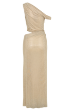 Kenny Diamante One Shoulder Maxi Dress in Gold – Chic&Drifts