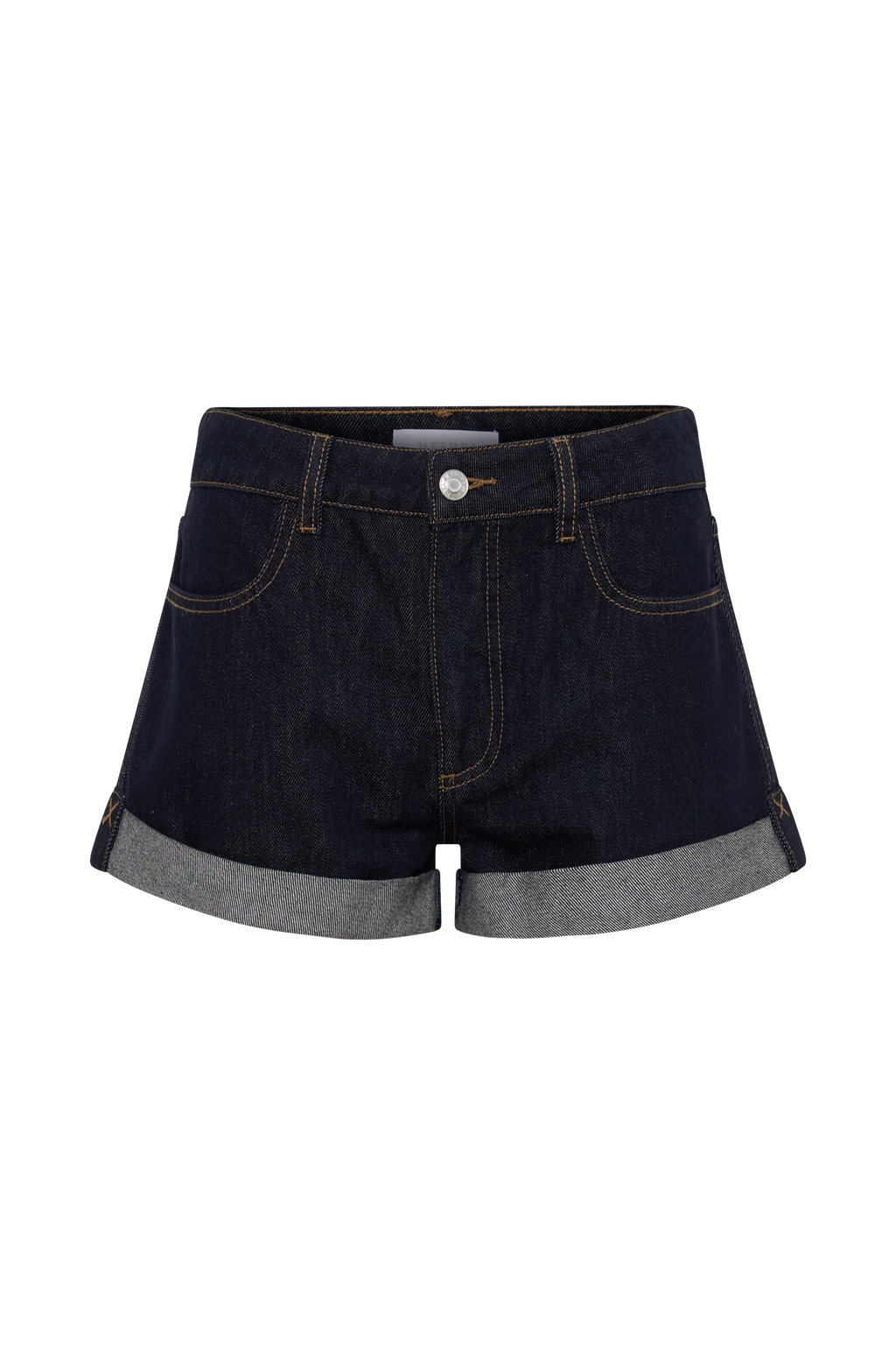 Krissy Rolled Hem Denim Shorts in Washed Indigo Blue – Chic&Drifts