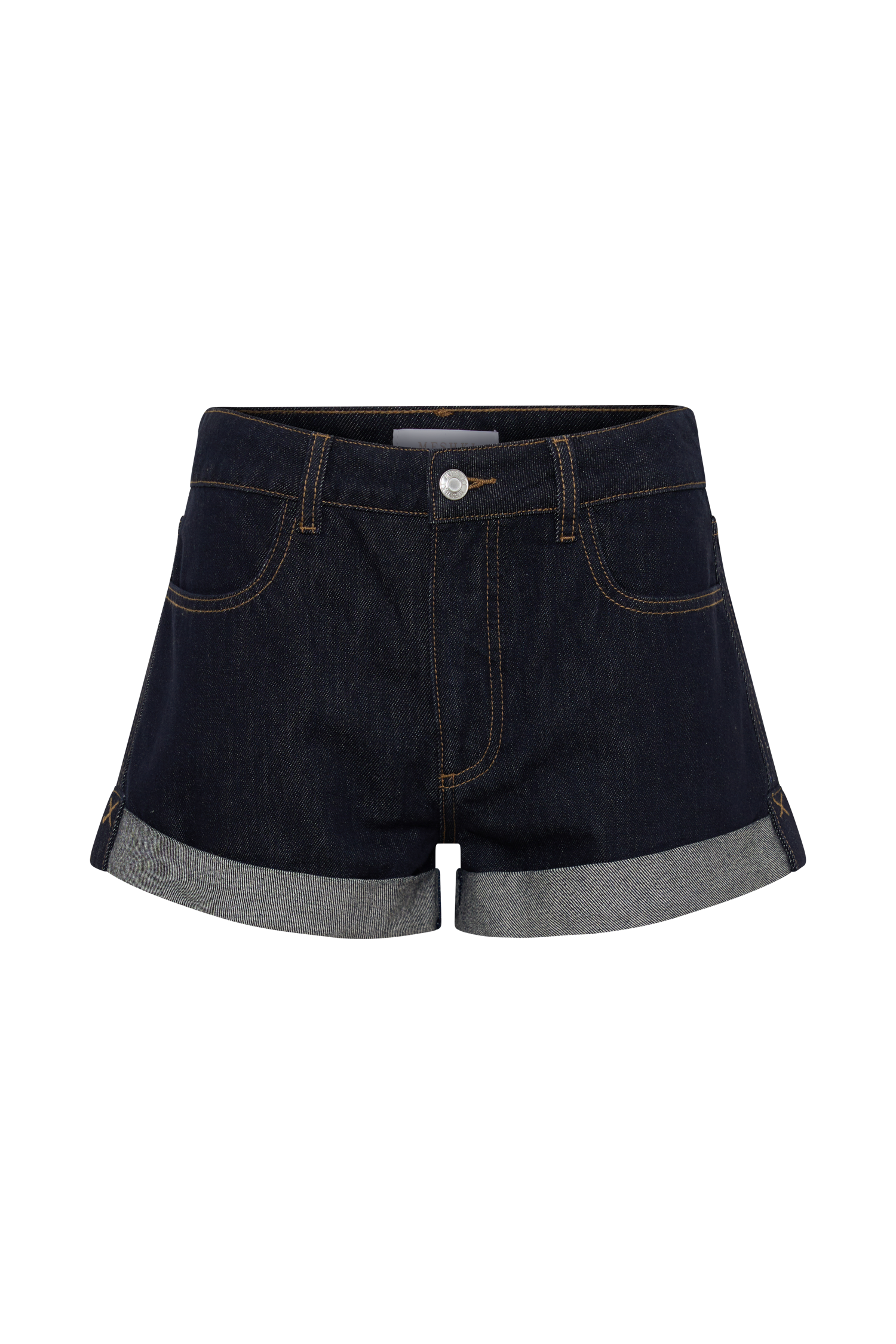 Krissy Rolled Hem Denim Shorts in Washed Indigo Blue – Chic&Drifts