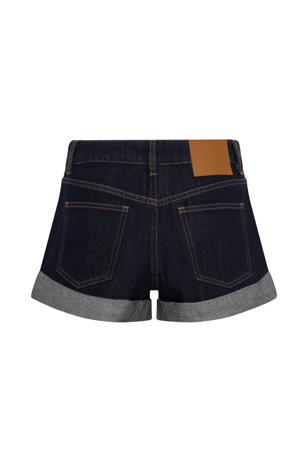 Krissy Rolled Hem Denim Shorts in Washed Indigo Blue – Chic&Drifts