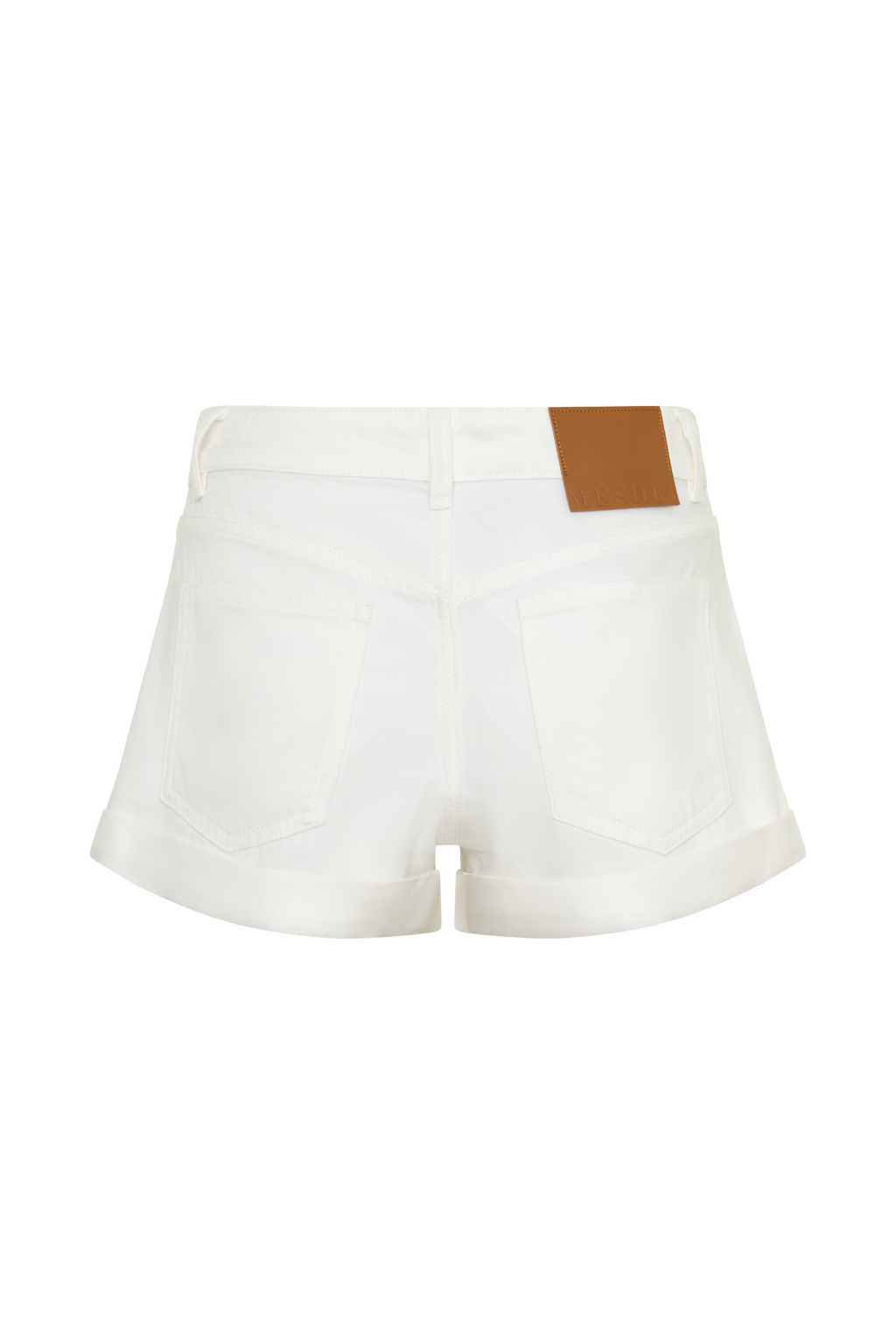 Krissy Rolled Hem Denim Shorts in White – Chic&Drifts