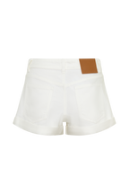 Krissy Rolled Hem Denim Shorts in White – Chic&Drifts