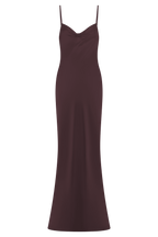 Lilly Sweetheart Satin Maxi Dress in Dark Chocolate – Chic&Drifts